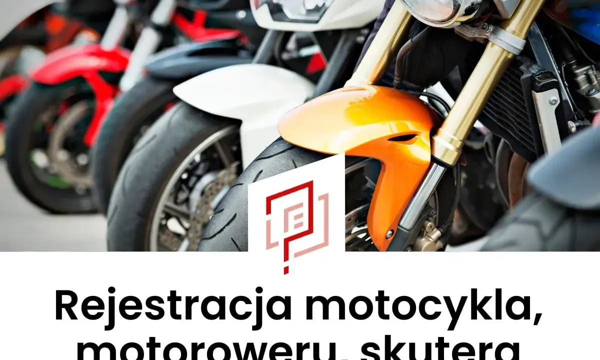 Rząd motocykli i skuterów, gotowych do rejestracji. Pomagamy w formalnościach związanych z rejestracją skutera.