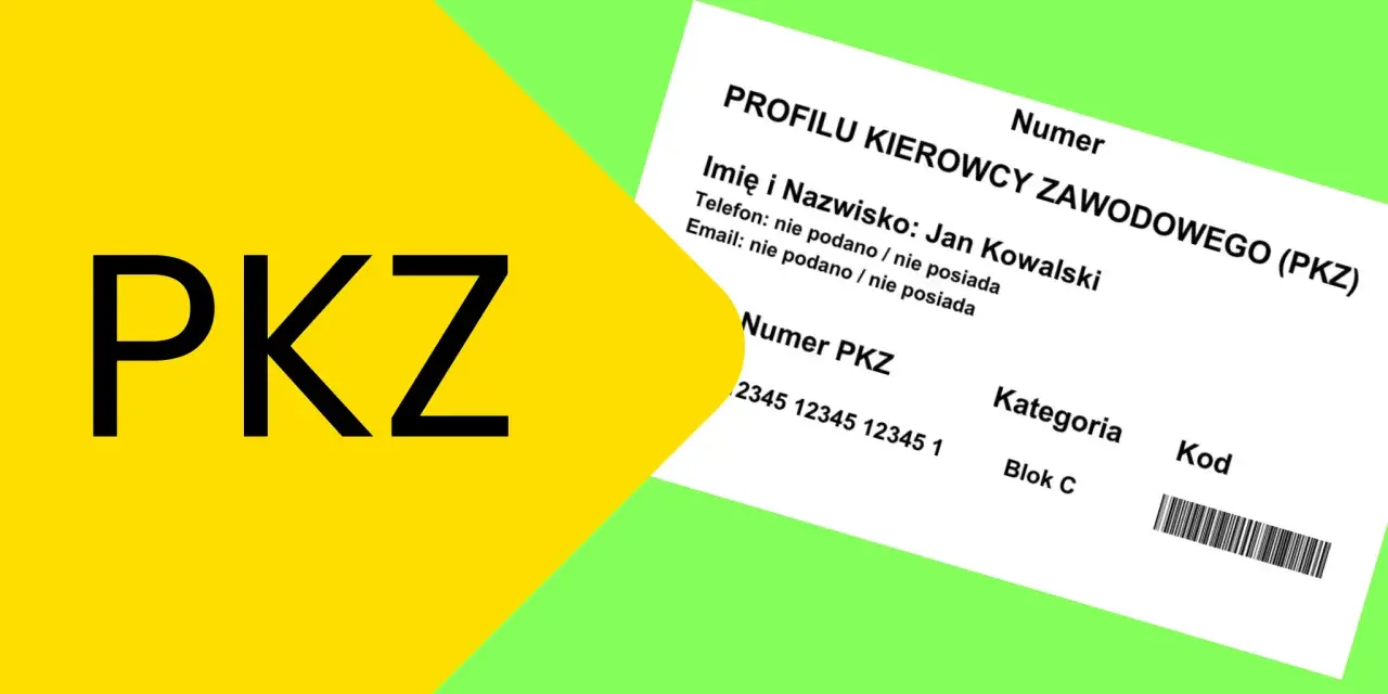 Profil kierowcy zawodowego z numerem PKZ Jana Kowalskiego. Numer PKZ: 2345 12345 12345 1.