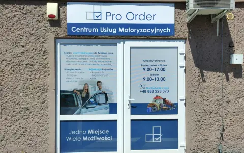 Centrum Usług Motoryzacyjnych Pro Order oferuje części, ubezpieczenia i rejestrację pojazdów. Zapraszamy!