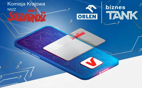 Karta Orlen z rabatem dla członków NSZZ Solidarność, dostępna w ramach Biznes Tank.
