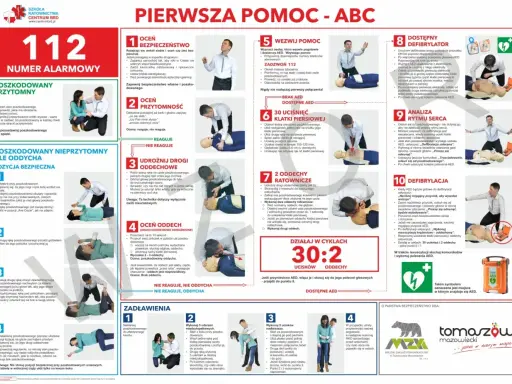Instrukcja pierwszej pomocy ABC. Kpp prawo jazdy.