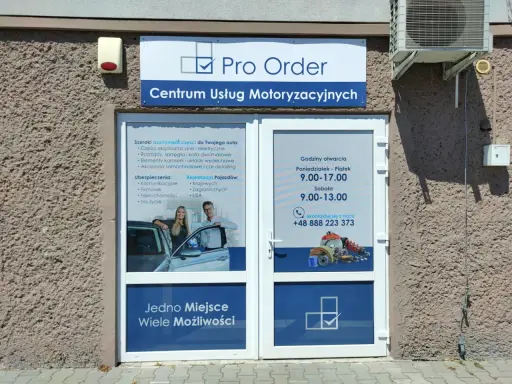 Centrum Usług Motoryzacyjnych Pro Order oferuje części, ubezpieczenia i rejestrację pojazdów. Zapraszamy!