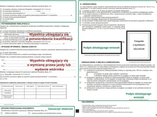 Wniosek o wydanie wtórnika prawa jazdy lub potwierdzenie kwalifikacji. Czas oczekiwania na PKK jest tu nieistotny.