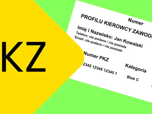 Profil kierowcy zawodowego (PKZ) z kategorią C dla Jana Kowalskiego.
