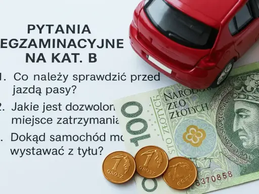 Pytania egzaminacyjne na kat. B, banknot 100 zł i monety. Zastanawiasz się, ile kosztuje wyrobienie prawa jazdy?