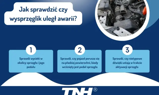 Jak sprawdzić uszkodzony wysprzęglik objawy: wycieki, ruch pojazdu przy wciśniętym sprzęgle, nietypowe dźwięki.